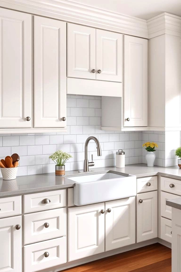 Farmhouse Sink - 24 Grey and White Kitchen Ideas