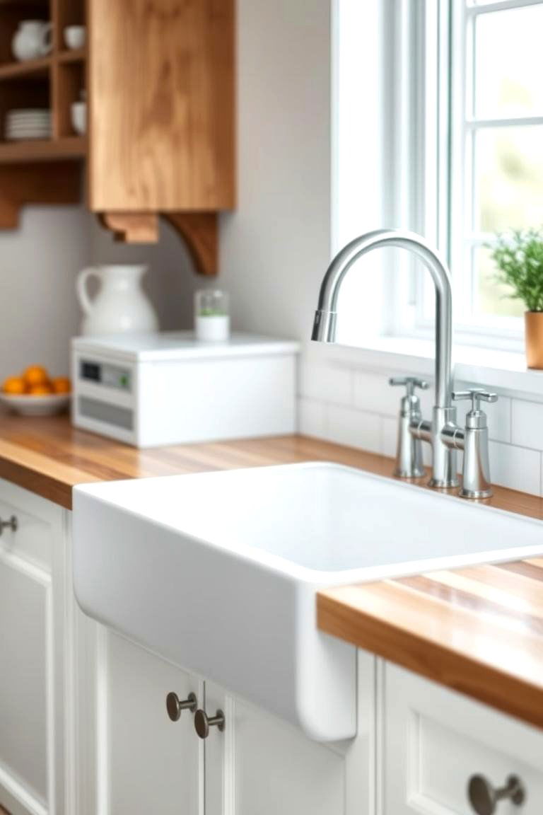 Farmhouse Sink - 24 Modern Farmhouse Bathroom Ideas