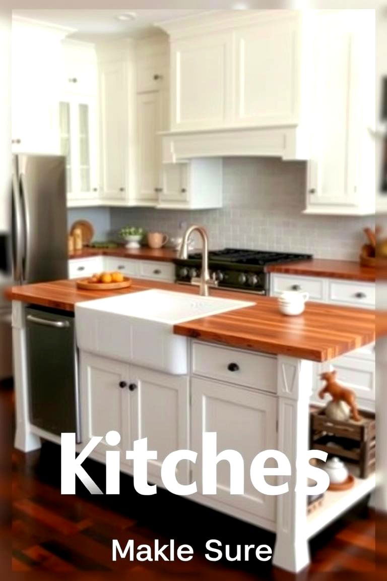 Farmhouse Sink Integration - 24 Rustic Kitchen Island Ideas