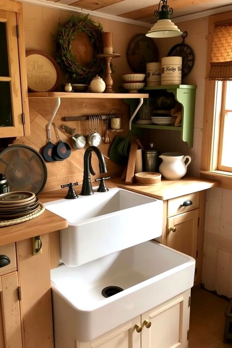 Farmhouse Sink and Apron Front - 24 Shabby Chic Kitchen Ideas