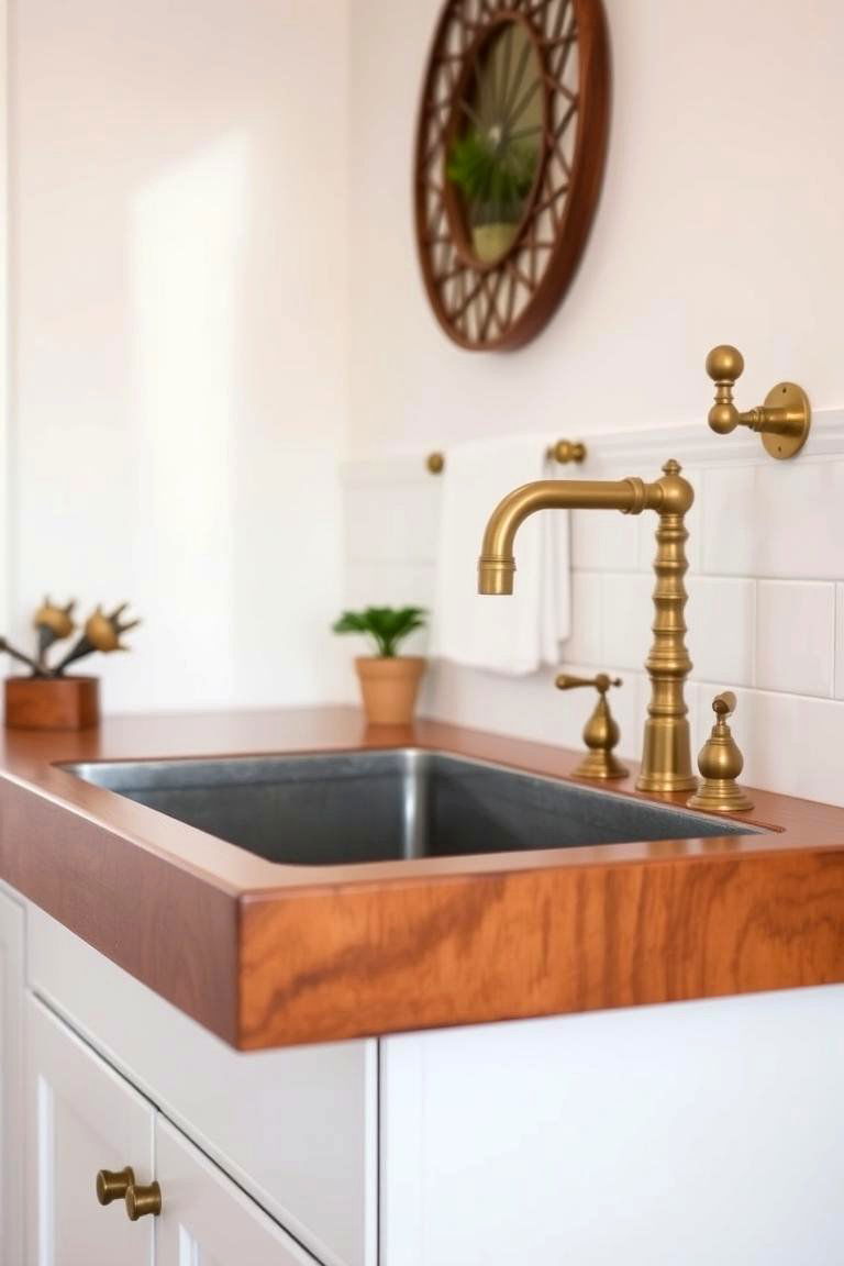 Farmhouse Sink for Practical Elegance - 24 Farmhouse Bathroom Ideas