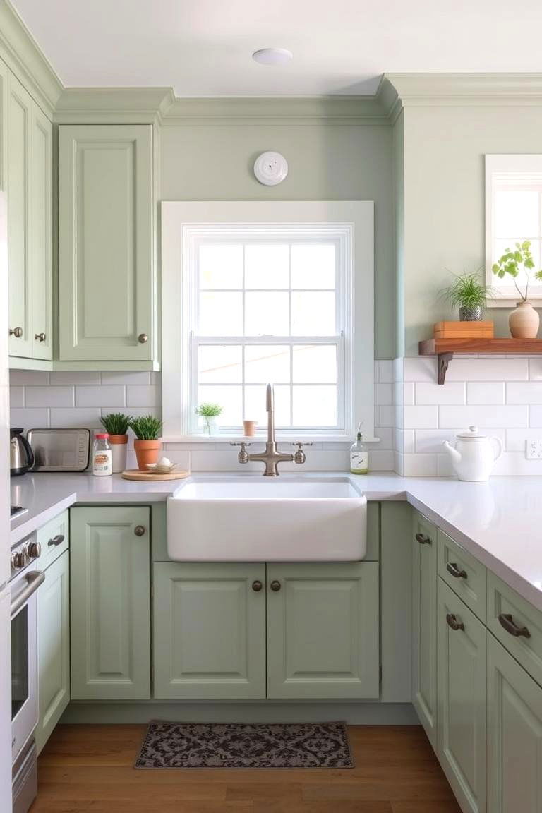 Farmhouse Sink for Rustic Charm - 24 U Shaped Kitchen Ideas