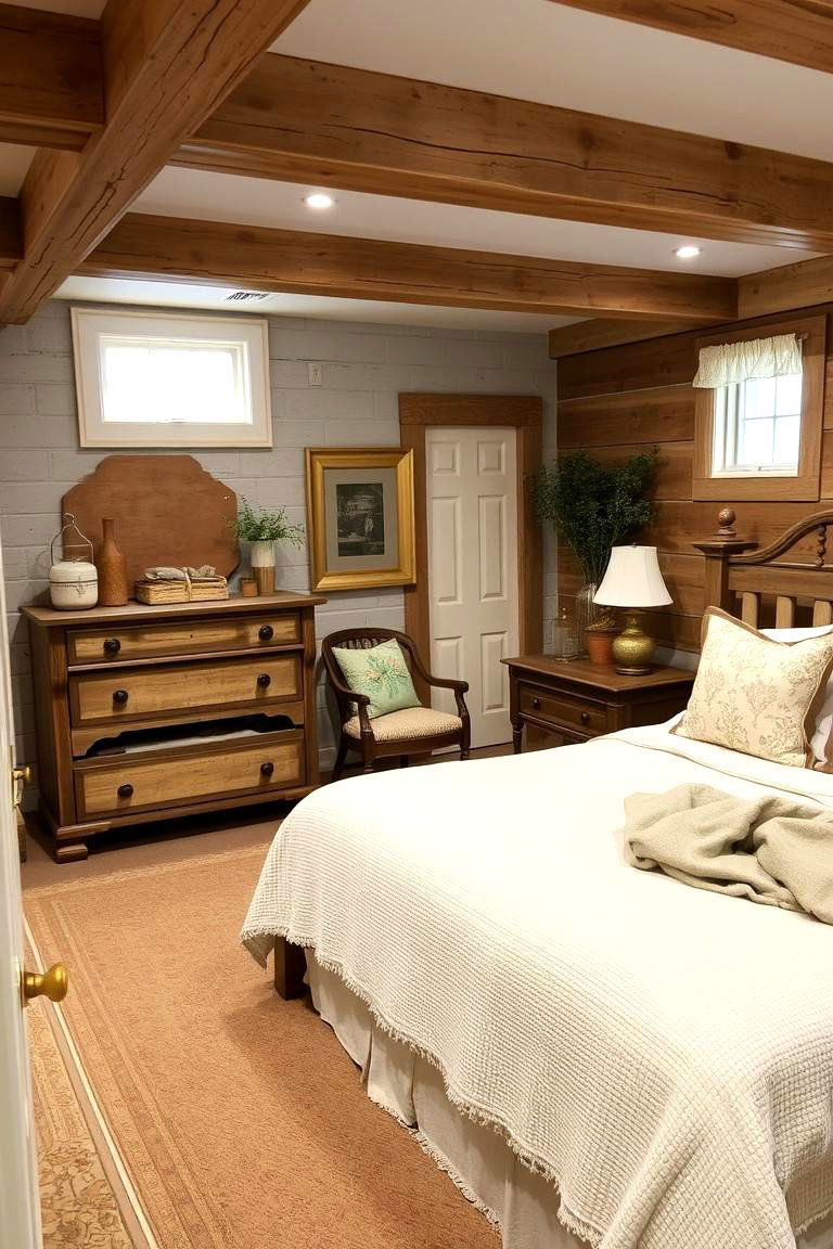 Farmhouse Style Basement Bedroom - 24 Basement Bedroom Ideas
