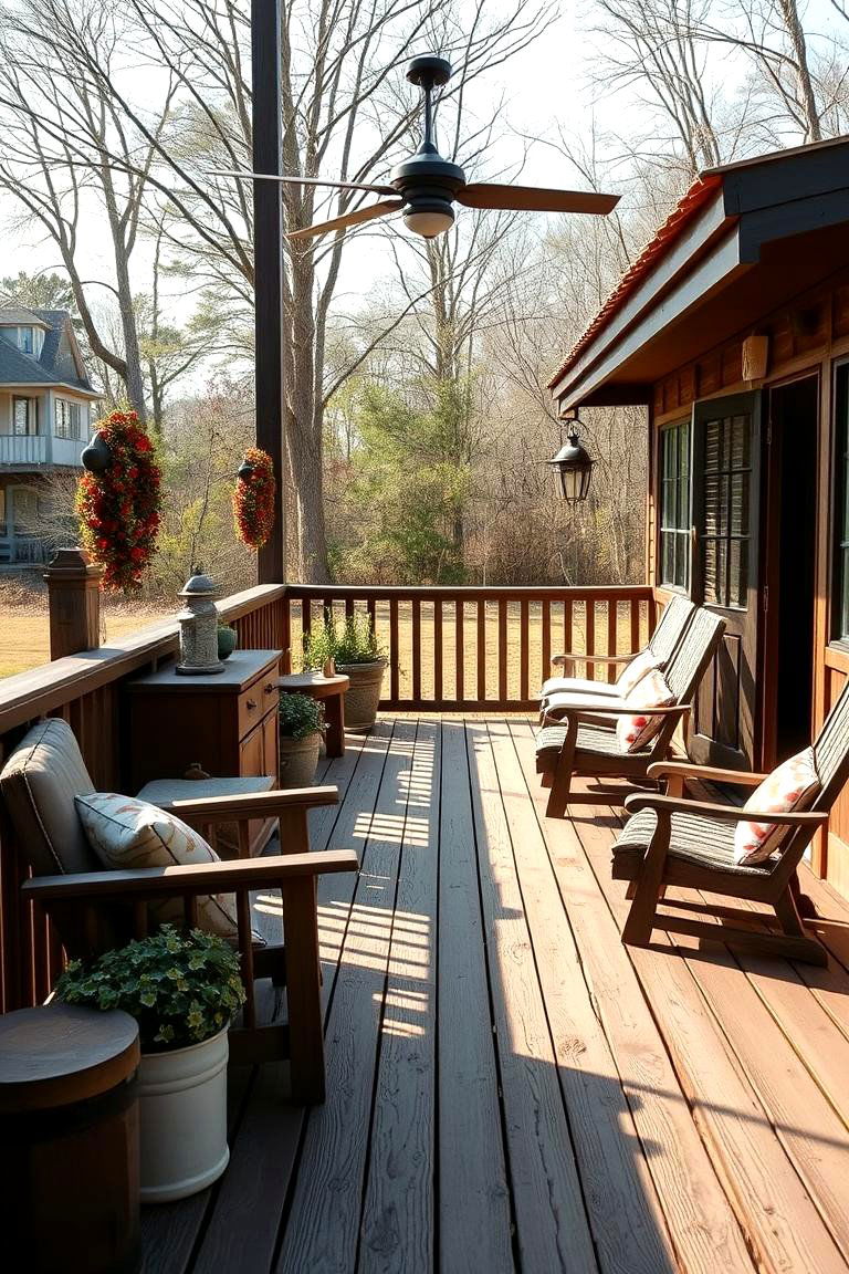 Farmhouse Style Deck - 24 Patio Deck Ideas