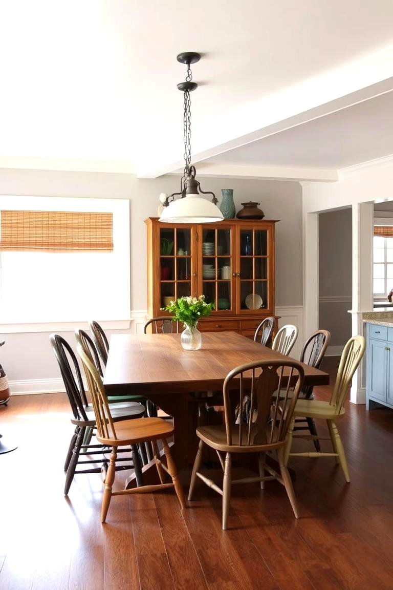 Farmhouse Style Dining Area - 24 Barndominium Interior Ideas