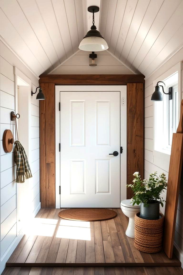 Farmhouse Style Outhouse - 24 Outhouse Design Ideas