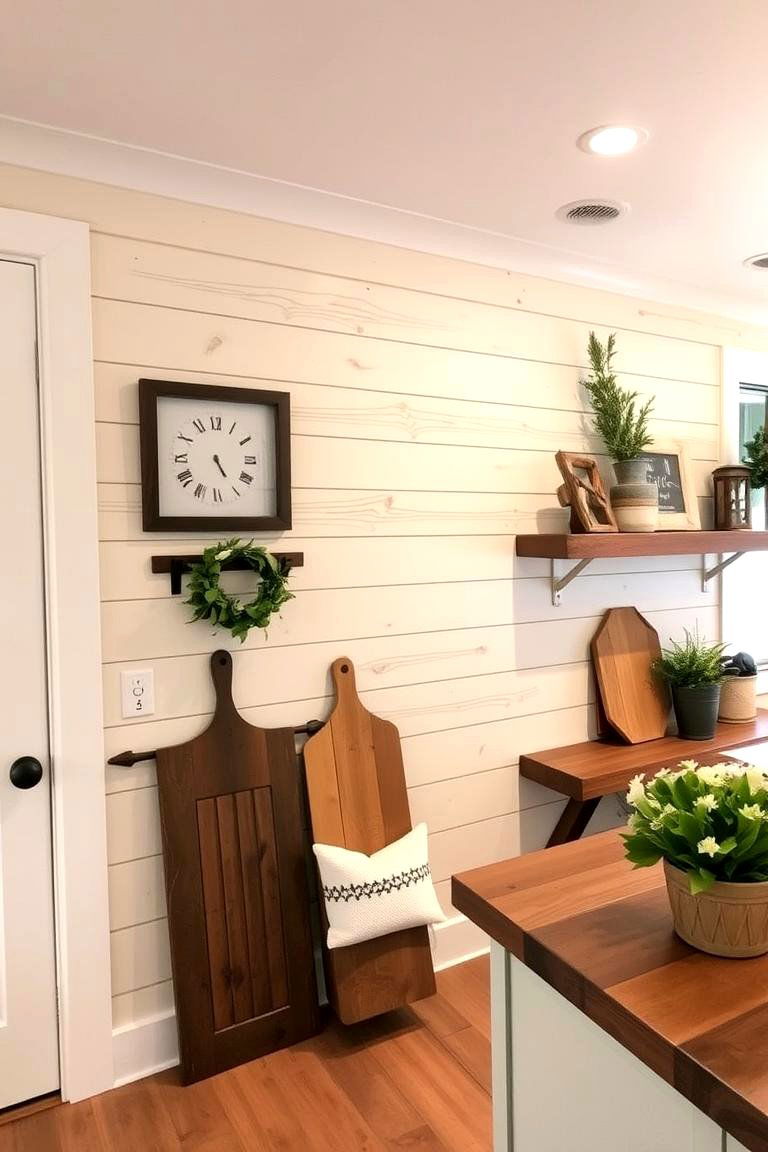 Farmhouse Warmth Display - 24 shiplap accent wall ideas
