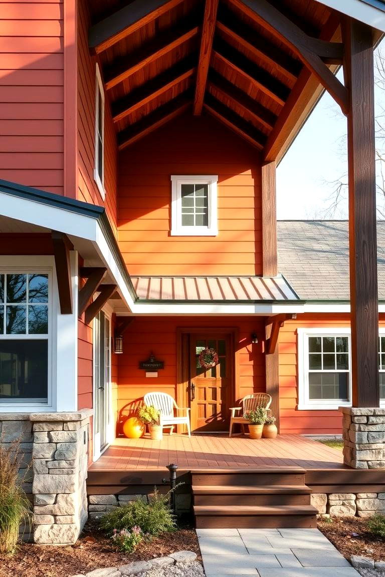 Farmhouse Warmth with Clay Siding - 24 Home Designs Using Natural Clay Siding Colors