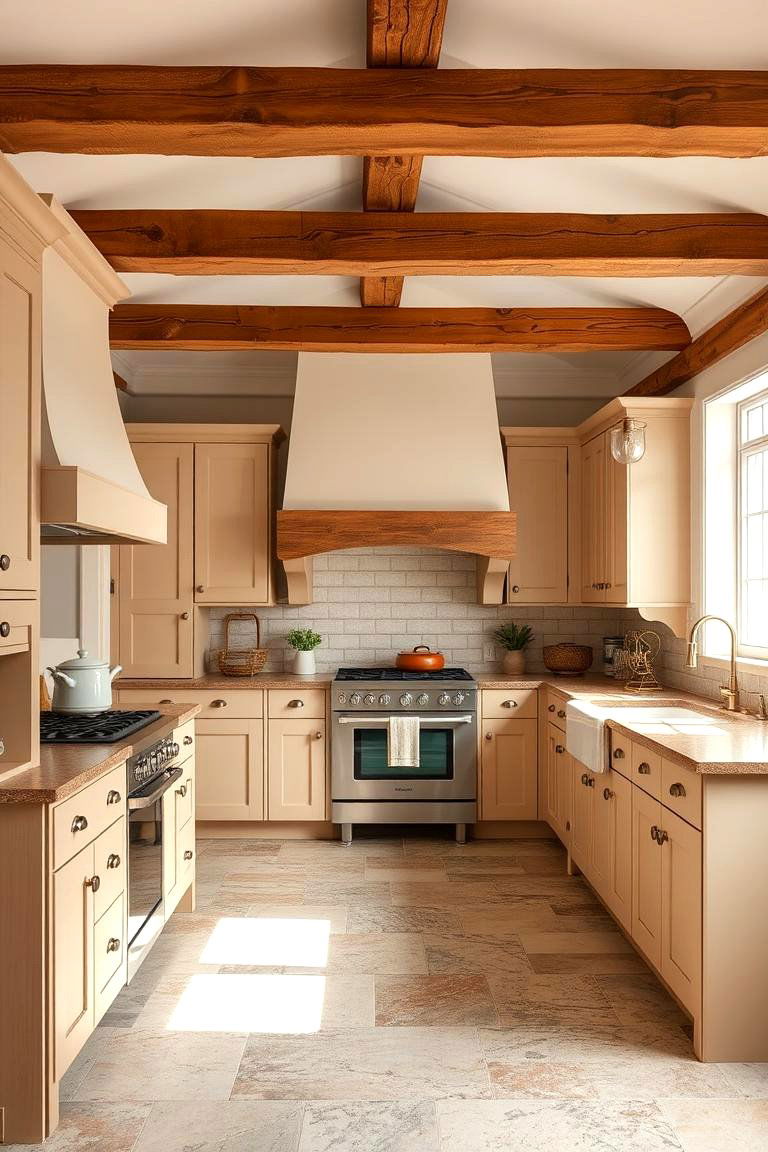 Farmhouse Warmth - 24 Kitchens With Beige Kitchen Cabinets