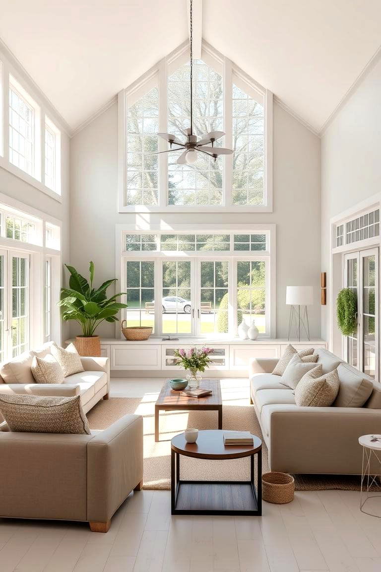 Farmhouse White and Bright - 24 Country Living Room Ideas