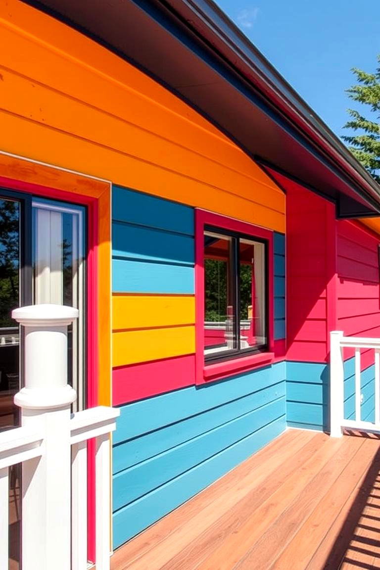 Fascia with Bold Colors - 24 Deck Fascia Ideas