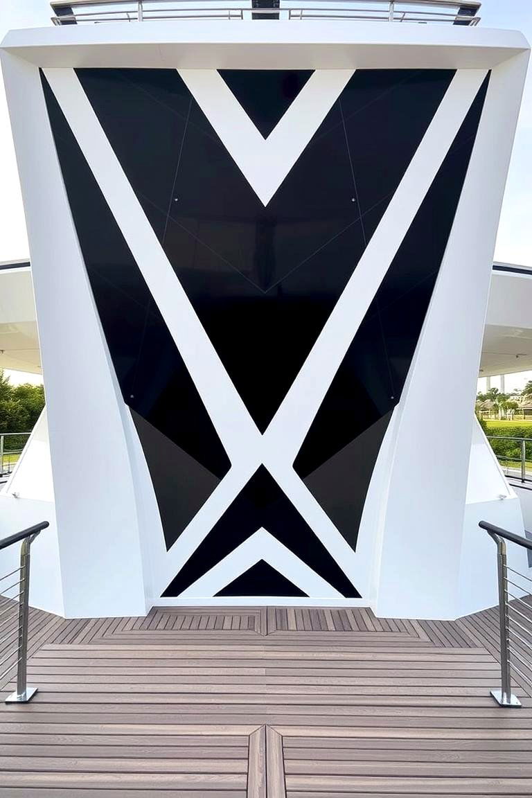 Fascia with Modern Geometric Patterns - 24 Deck Fascia Ideas