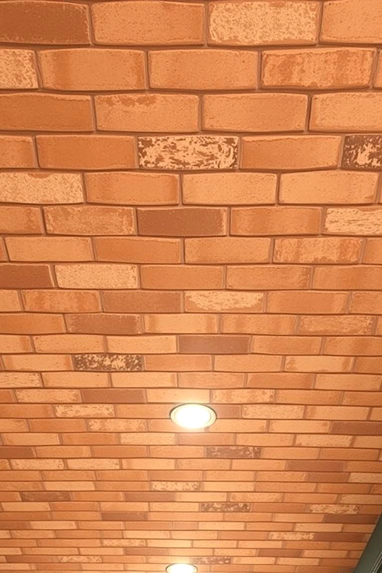 Faux Brick Ceiling Finish - 24 Cheap Ceiling Ideas