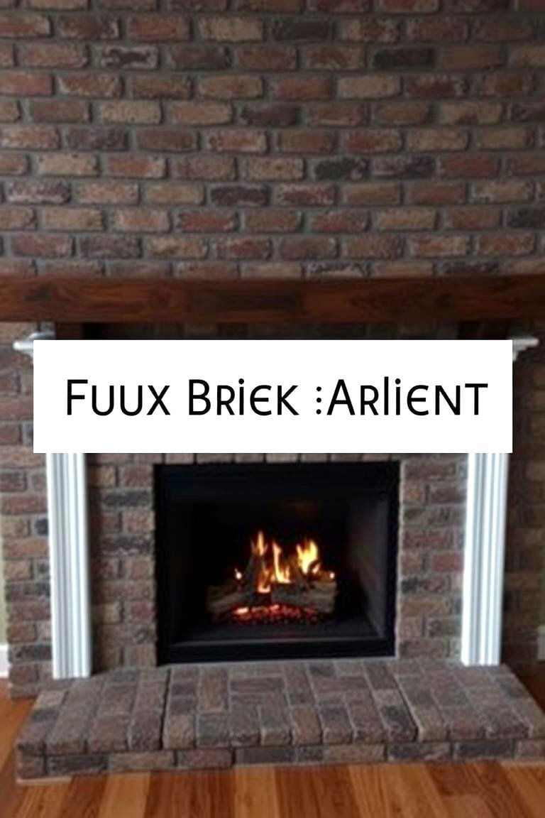 Faux Brick Panel Backsplash - 24 Fireplace Backsplash Ideas