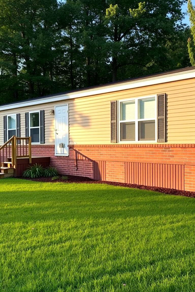 Faux Brick Siding for a Cost Effective Classic Look - 24 Mobile Home Siding Design Ideas