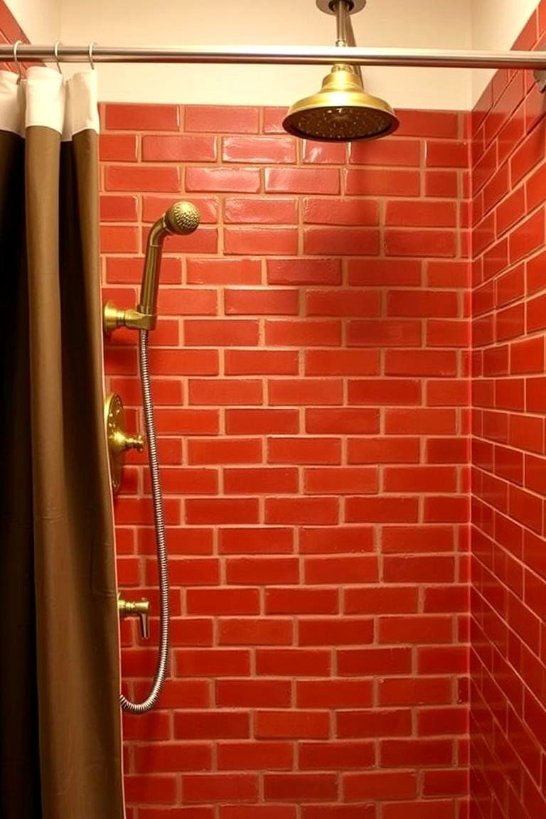Faux Brick - 24 Shower Surround Ideas