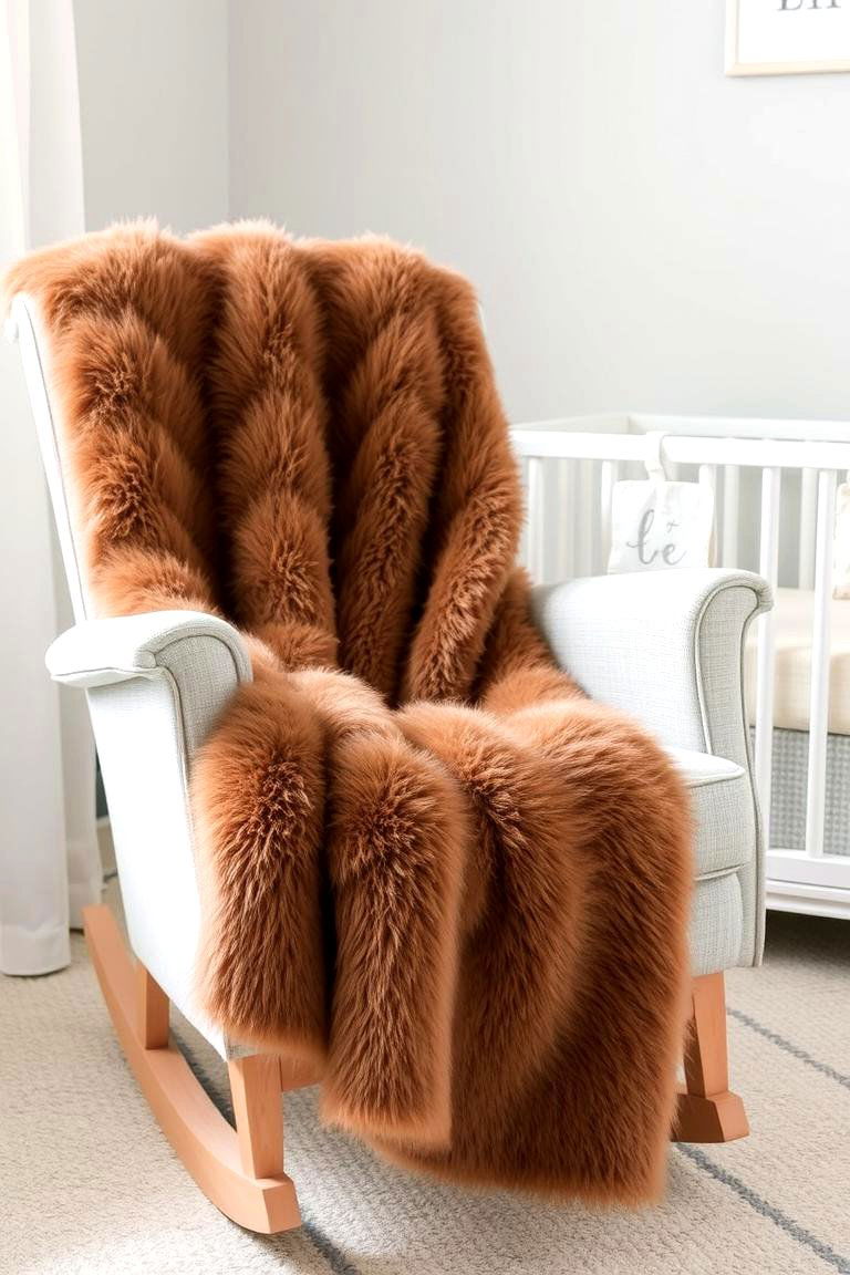 Faux Fur Throw - 24 Woodland Nursery Ideas