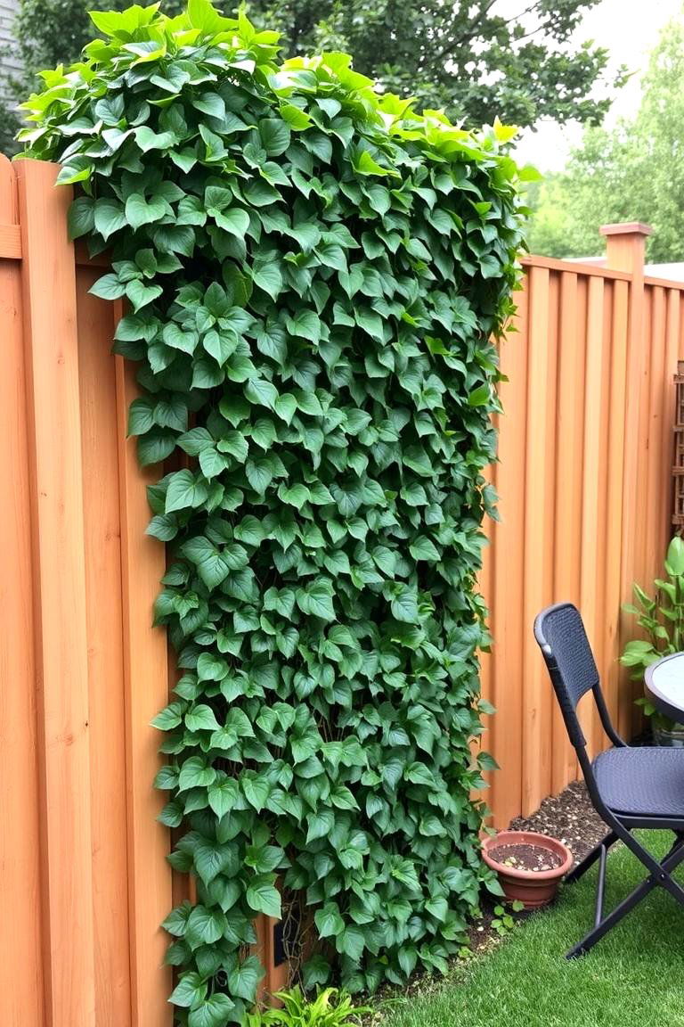 Faux Ivy Privacy Wall - 24 Patio Privacy Ideas