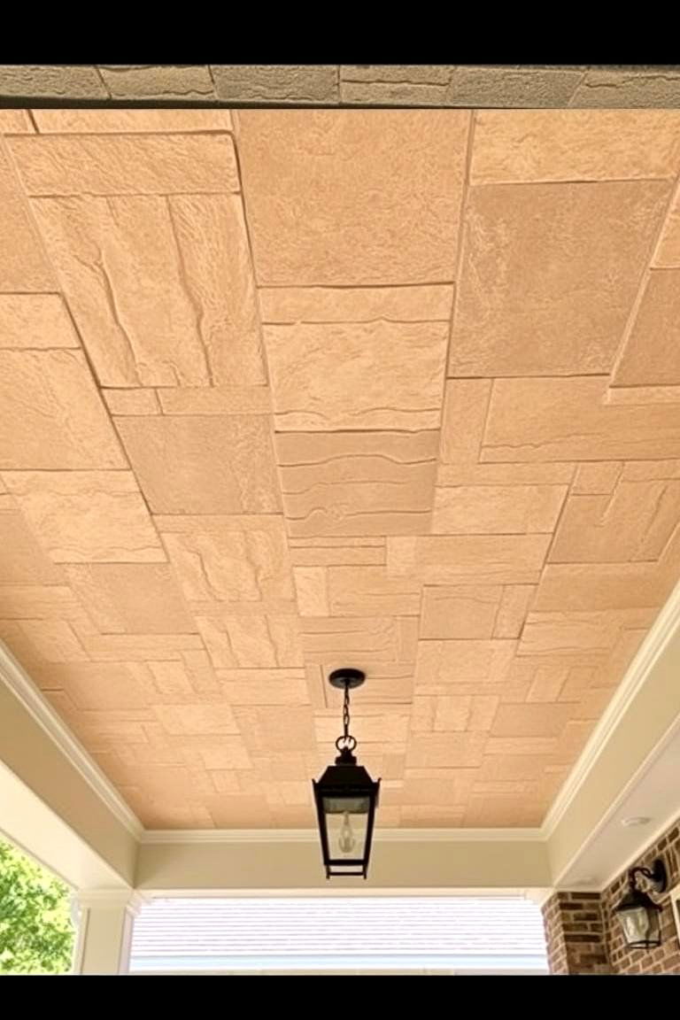 Faux Stone Veneer - 24 Porch Ceiling Ideas