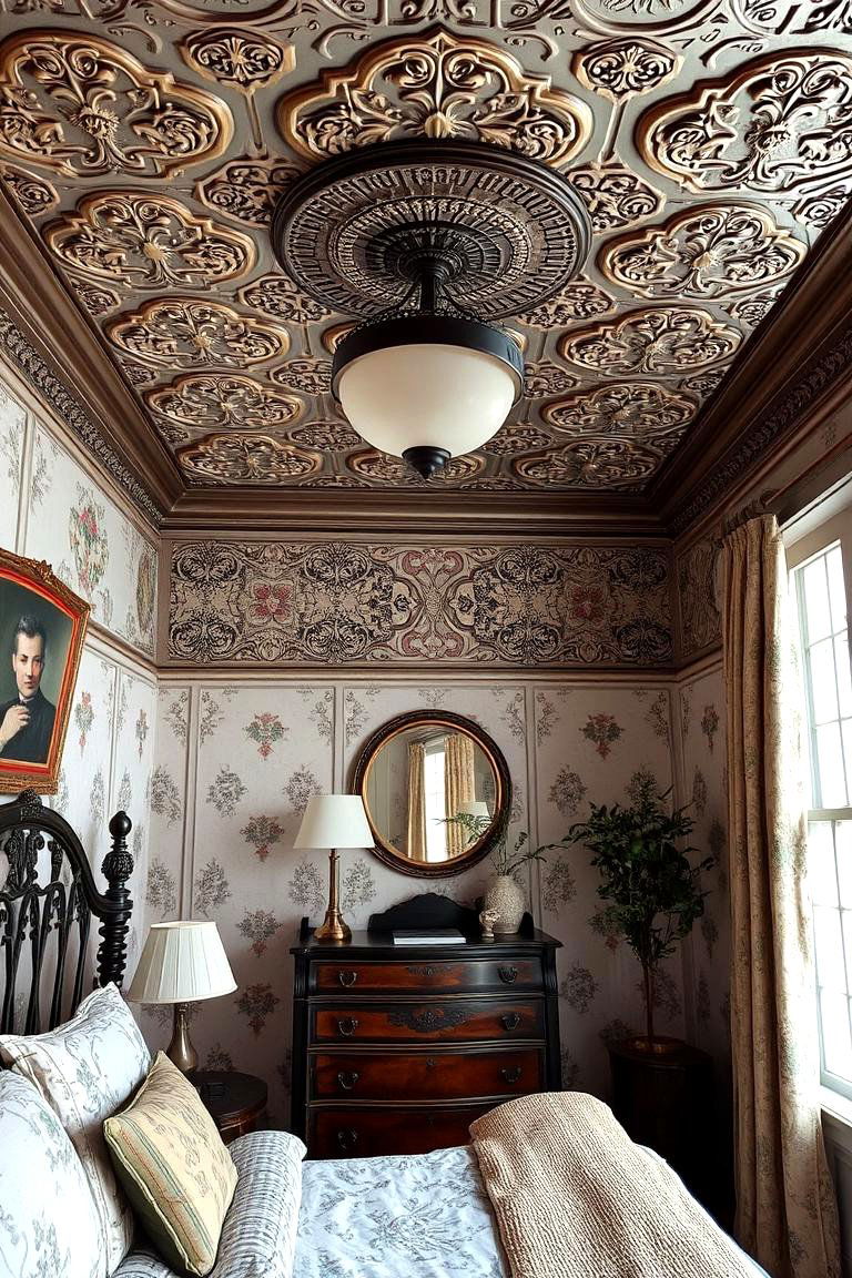 Faux Tin Ceilings Vintage Flair Meets Modern Style - 24 Bedroom Ceiling Ideas