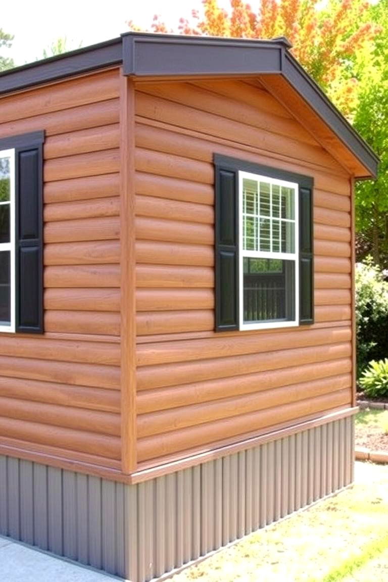 Faux Wood Siding for the Look of Natural Wood with Less Maintenance - 24 Mobile Home Siding Design Ideas