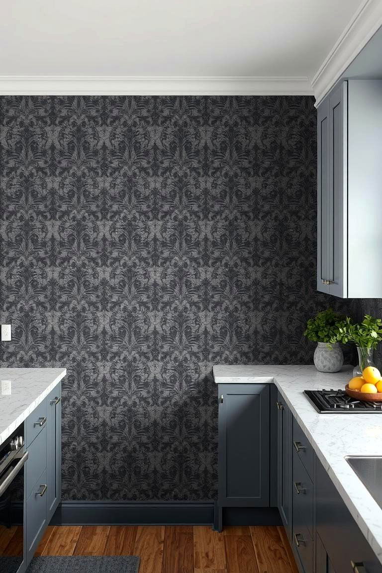Feature Textured Walls - 24 Gothic Kitchen Ideas