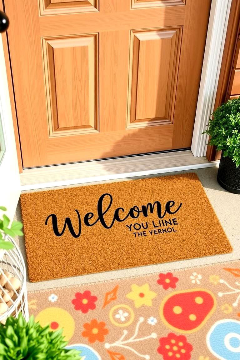 Feature an Intricate Doormat - 24 Foyer Decor Ideas