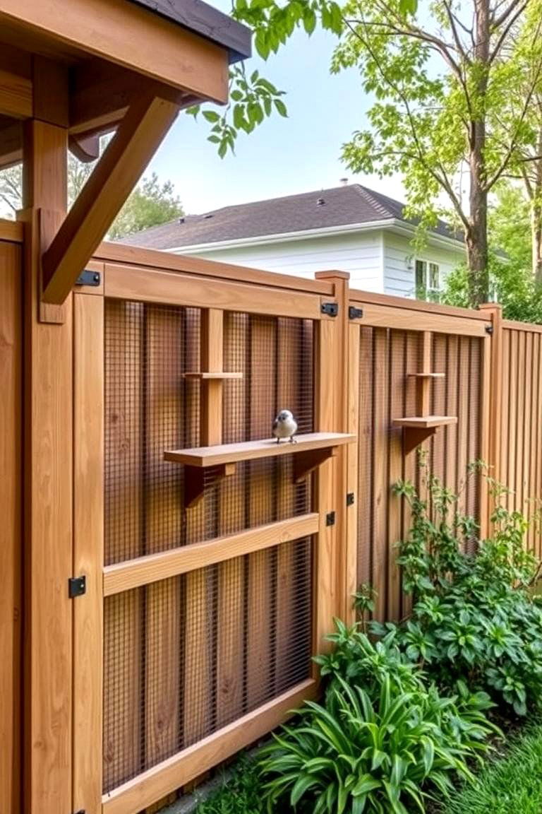 Fence Mounted Catio - 24 Outdoor Catio Ideas