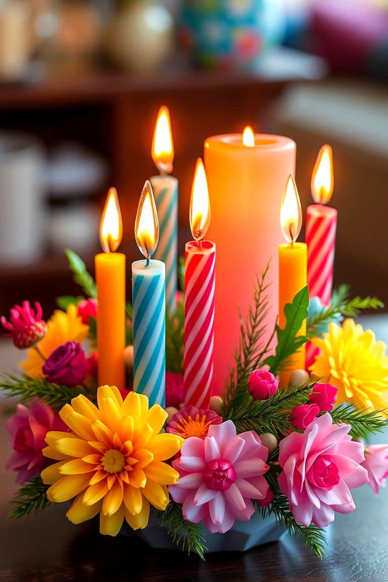 Festival Inspired Candle Arrangement - 24 Decorating With Candles