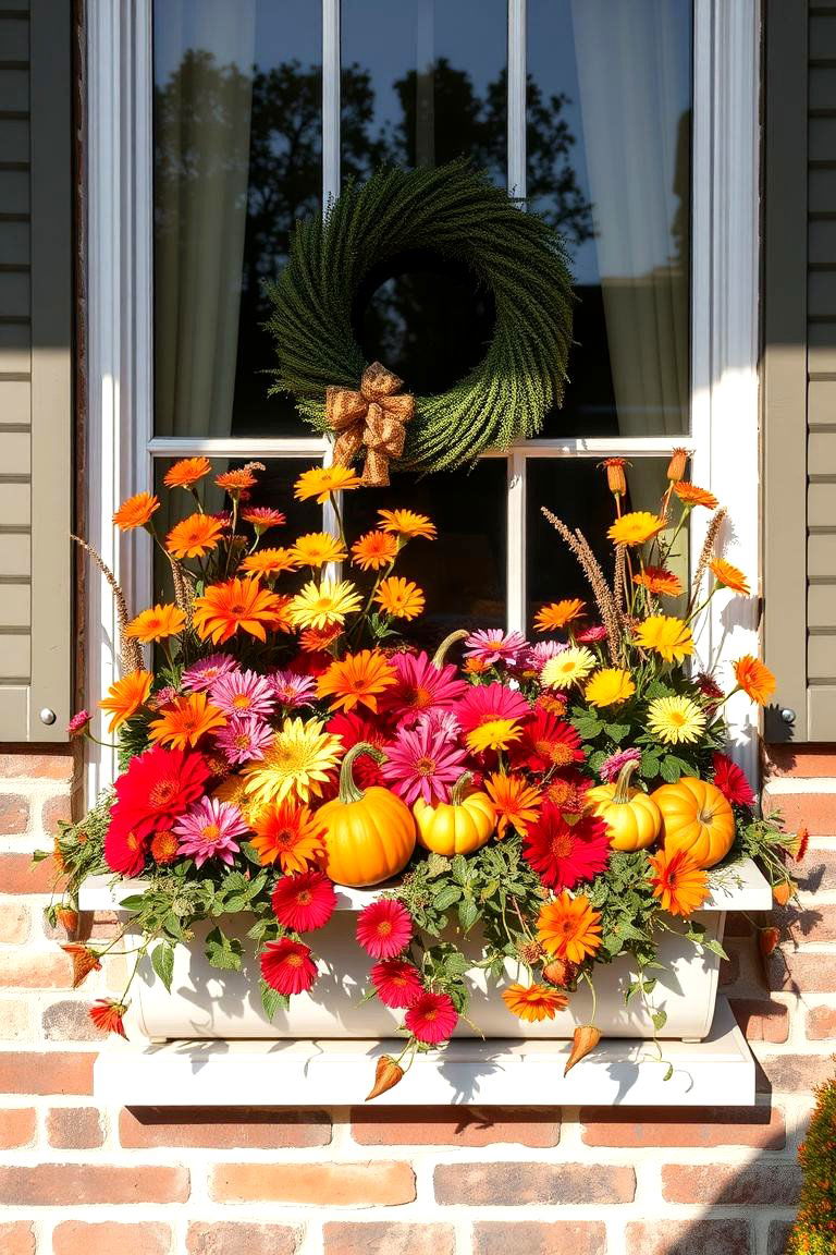 Festive Fall Finale - 24 Fall Window Box Ideas