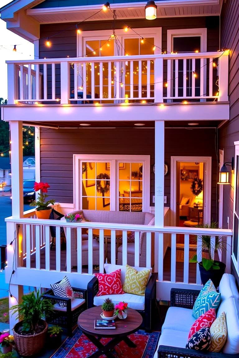 Festive Gathering Spot - 24 Second Story Balcony Ideas