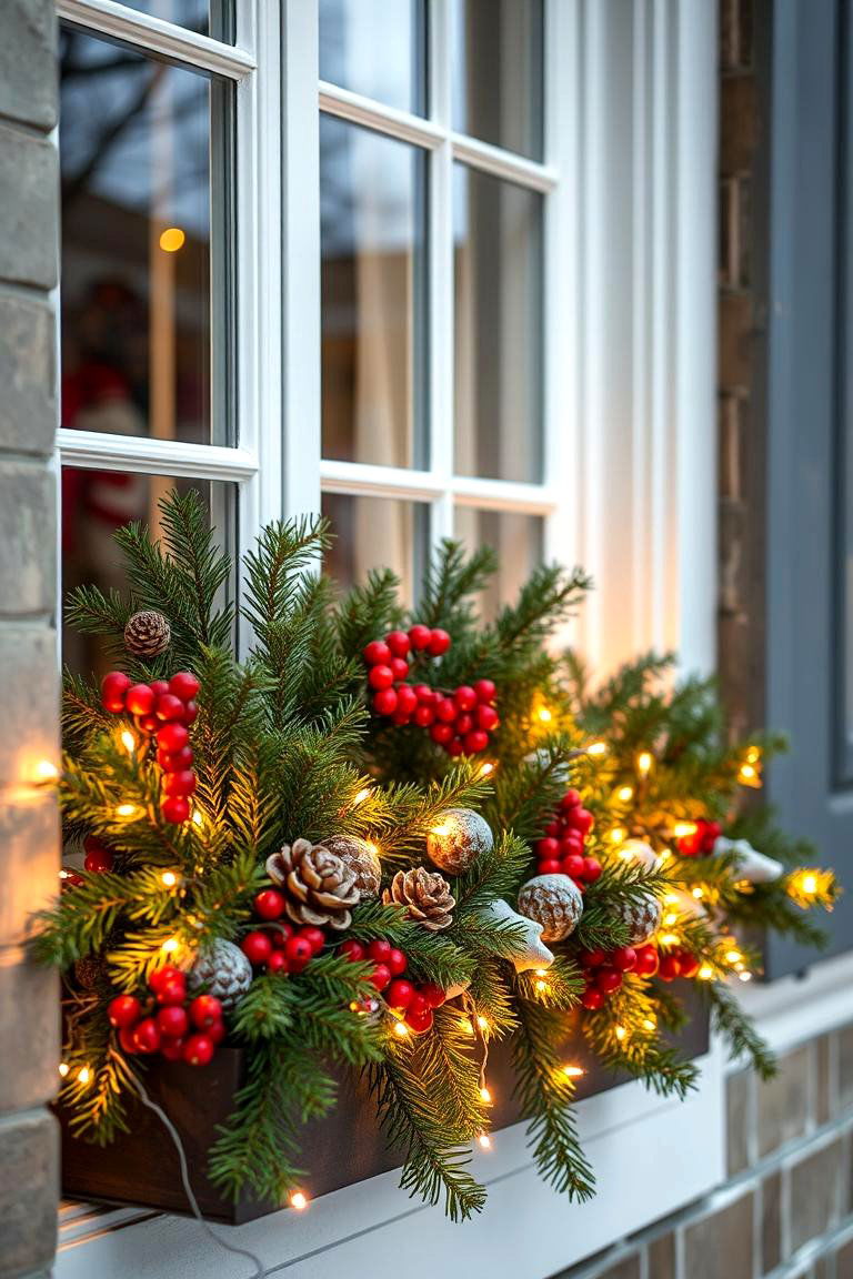 Festive Holiday Cheer - 24 window box ideas