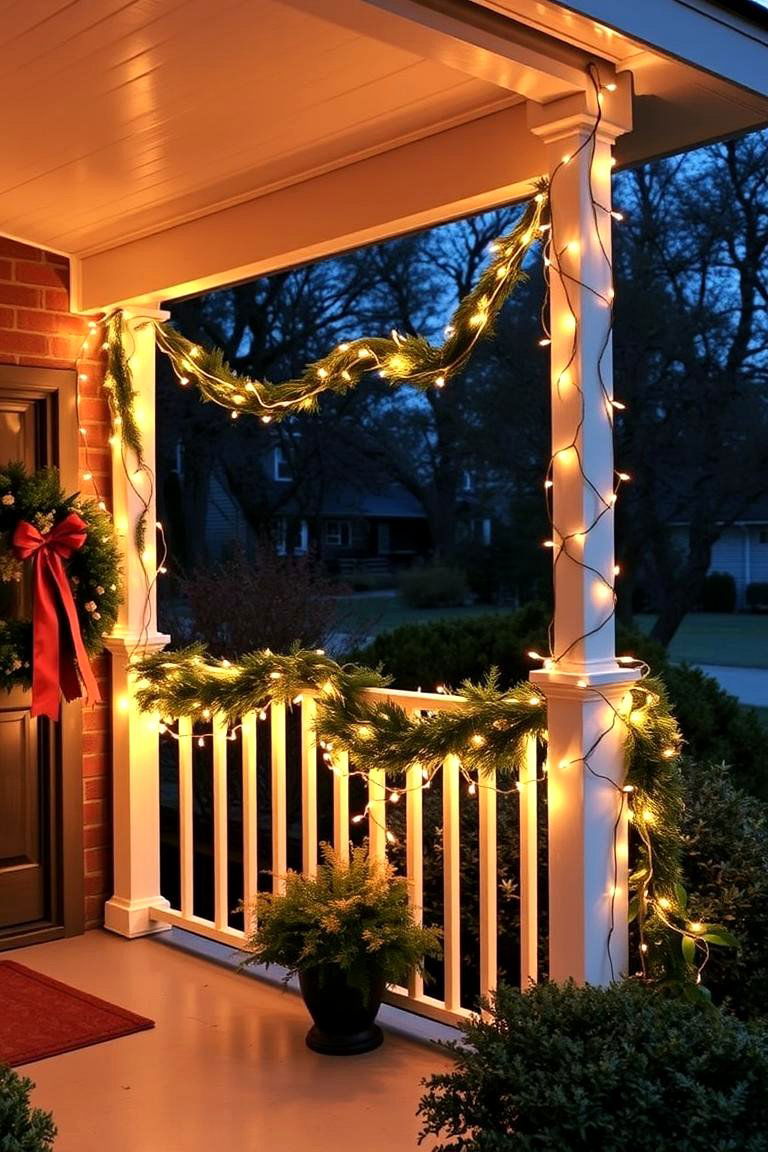 Festive String Lights - 24 Side Porch Ideas