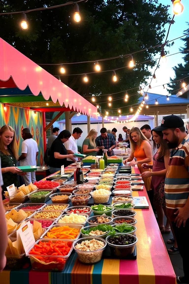 Festive Taco Bar Fiesta - 24 Wedding Rehearsal Dinner Ideas