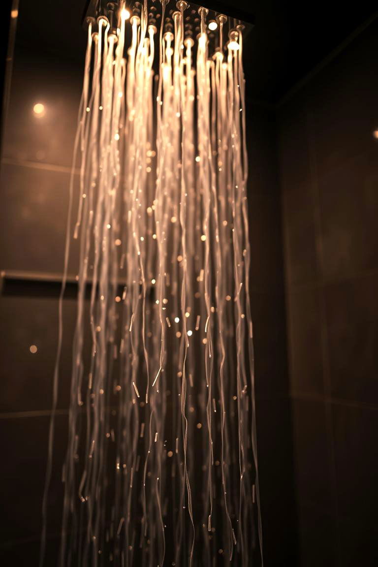 Fiber Optic Infused Shower Experience - 24 Shower Lighting Ideas