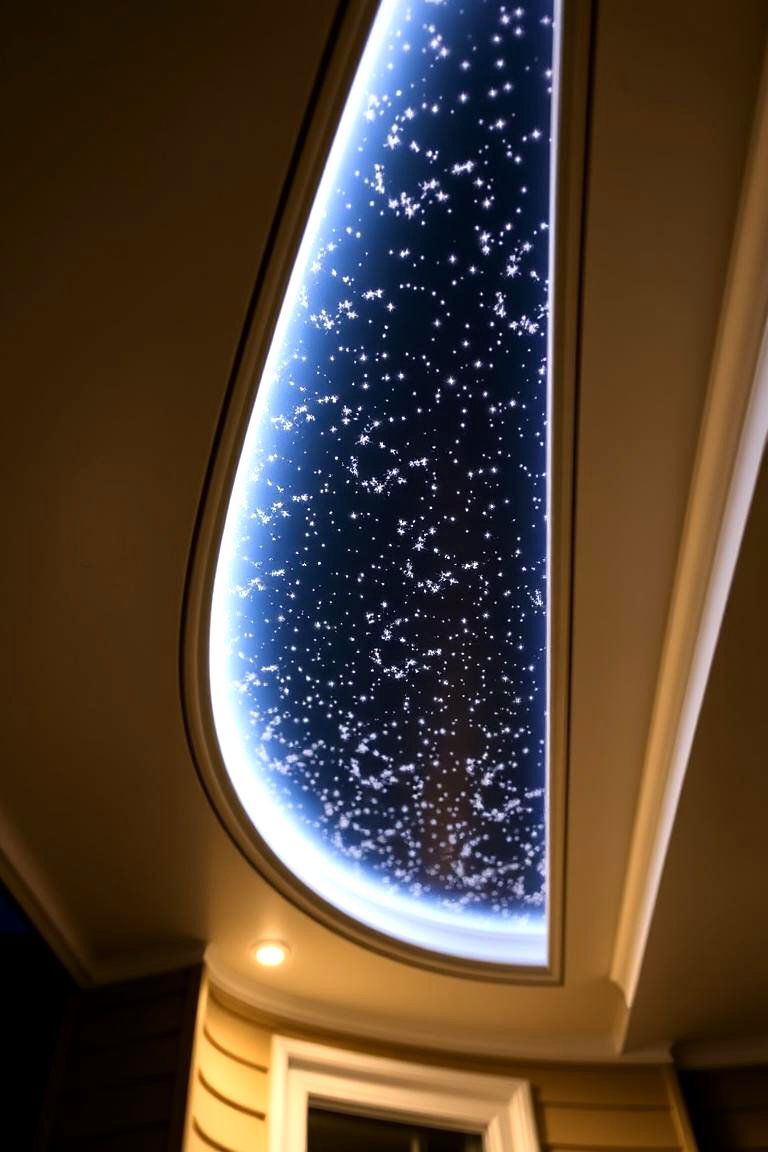Fiber Optic Soffit Lighting for a Subtle Starry Effect - 24 Soffit Lighting Ideas