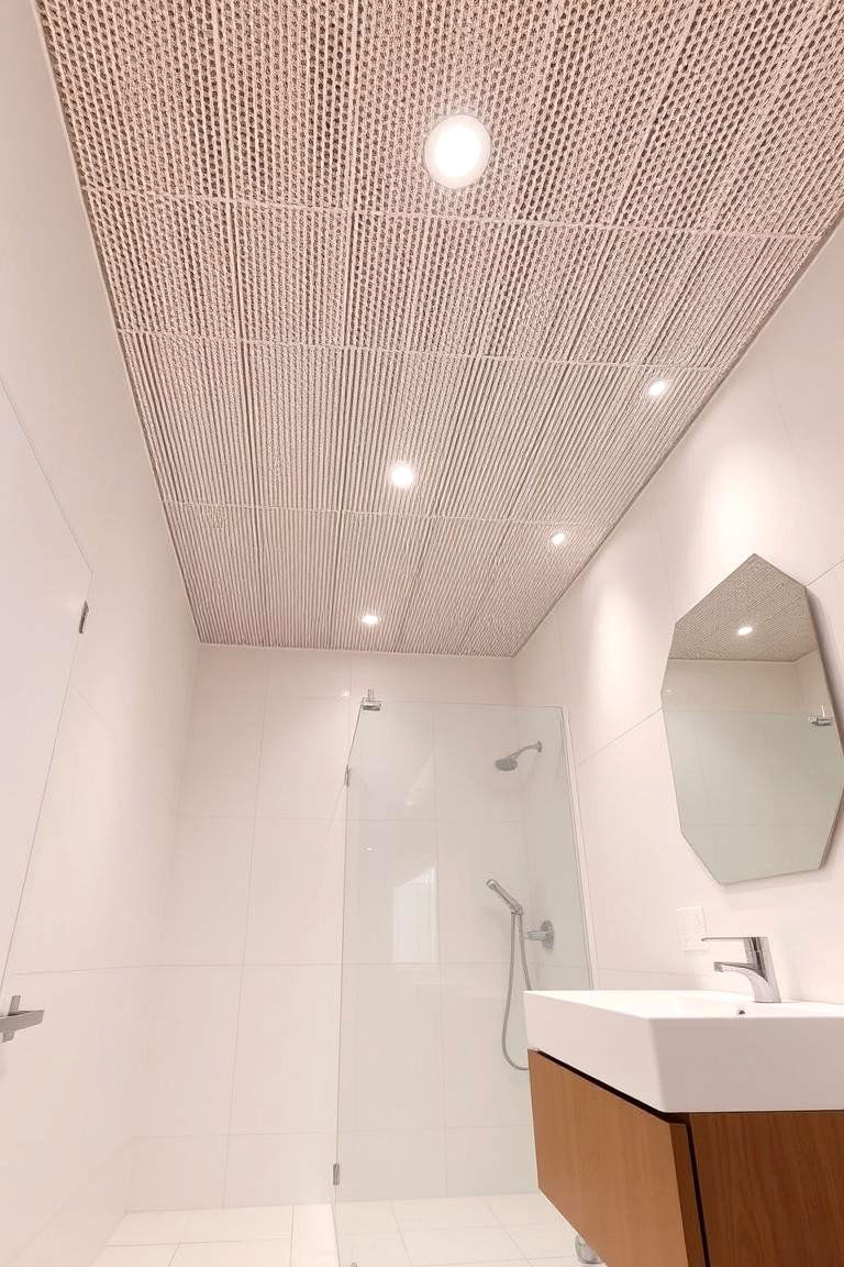 Fiberboard Ceiling for Easy Maintenance - 24 Bathroom Ceiling Ideas