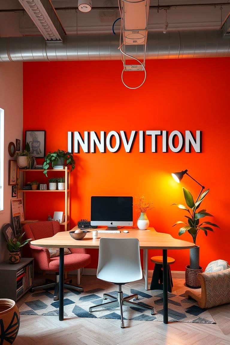 Fiery Orange Inspiration - 24 Orange Accent Wall Ideas