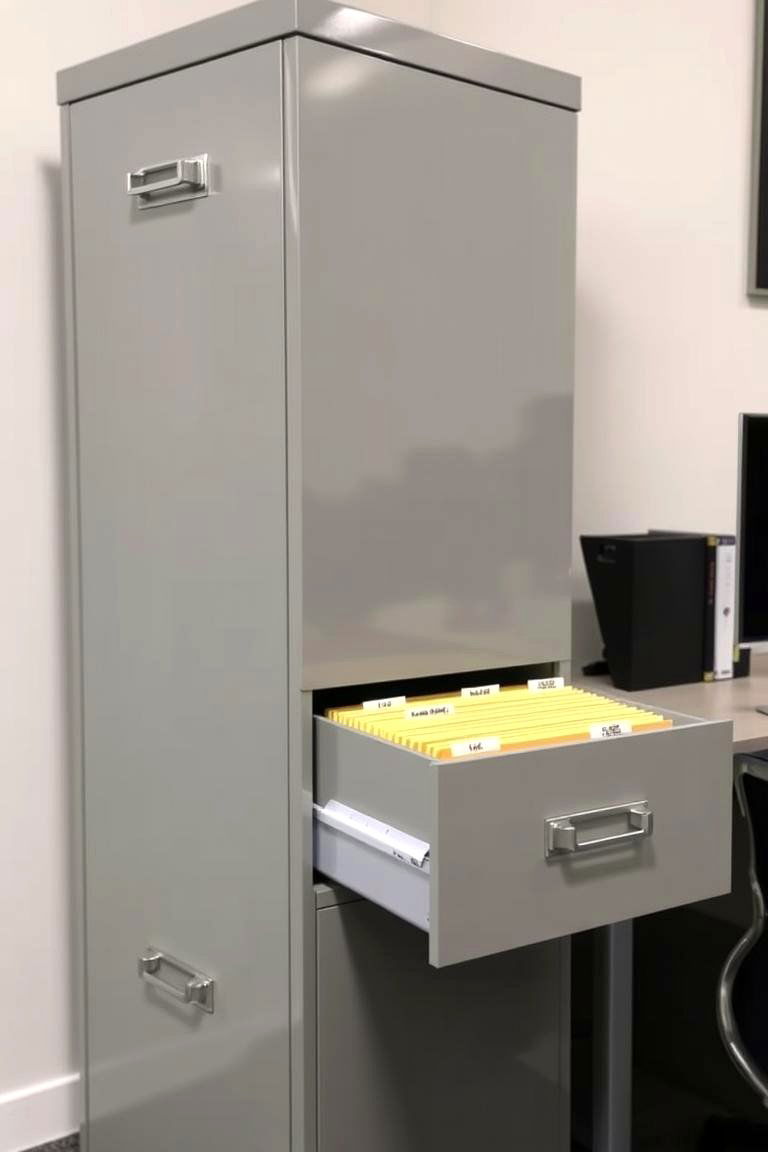 File Away Efficiently with Filing Cabinets - 24 Office Storage Ideas