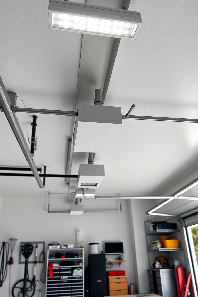 Finally Combine Minimalistic Fixtures with Functionality - 24 Garage Lighting Ideas