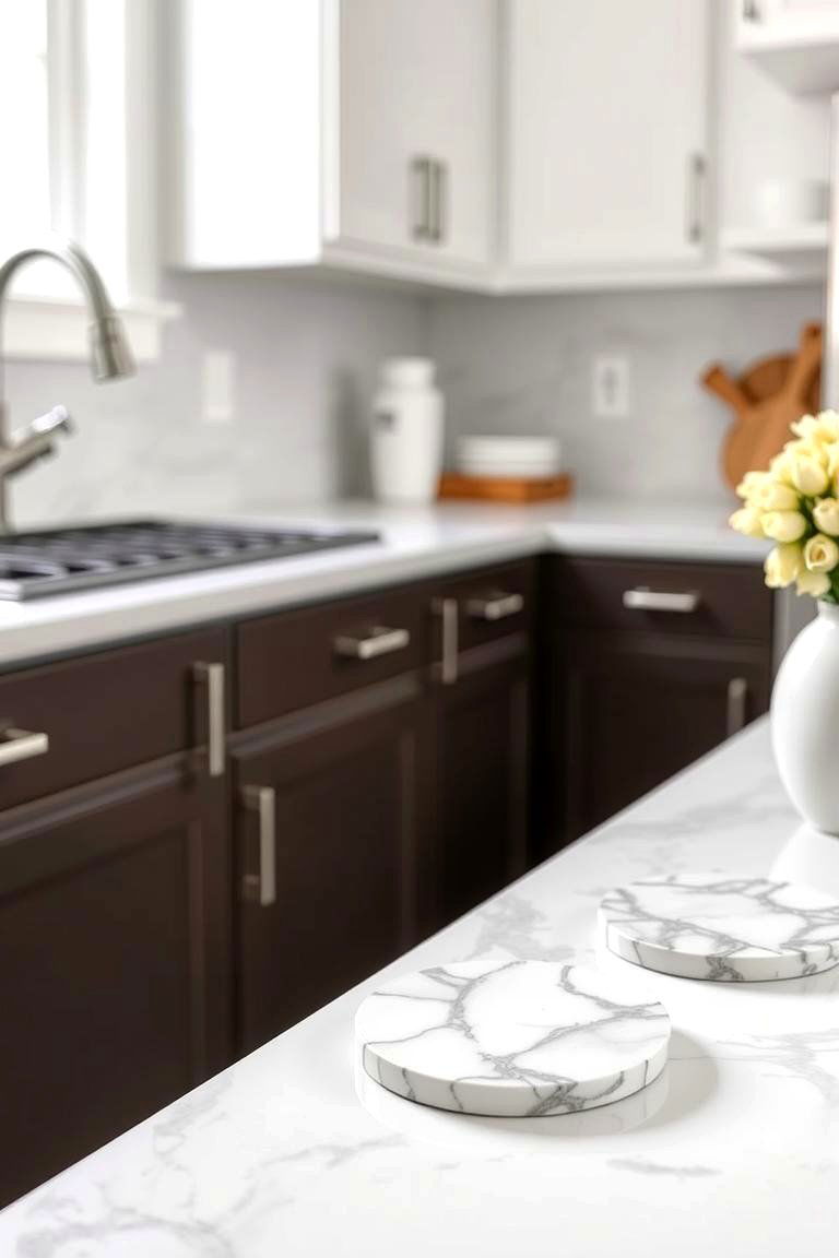 Finally Consider Decorative Coasters - 24 Kitchen Counter Decor Ideas