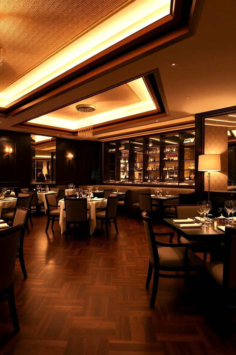 Finally an Elevated Dining Experience with Rich Dark Wood - 24 dark wood floor dining room ideas