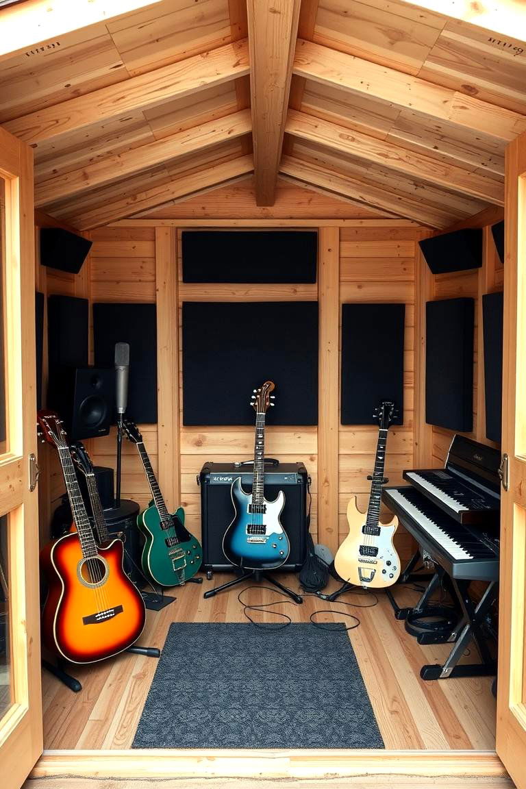 Fine Tune Your Sound in a Private Music Studio - 24 Garden Shed Ideas