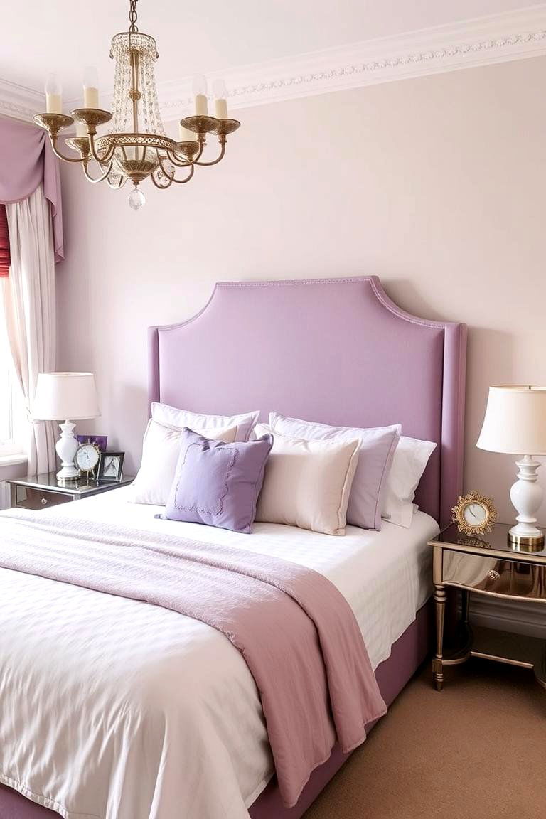 Finishing Touches with Lilac Accents - 24 Lilac Bedroom Ideas