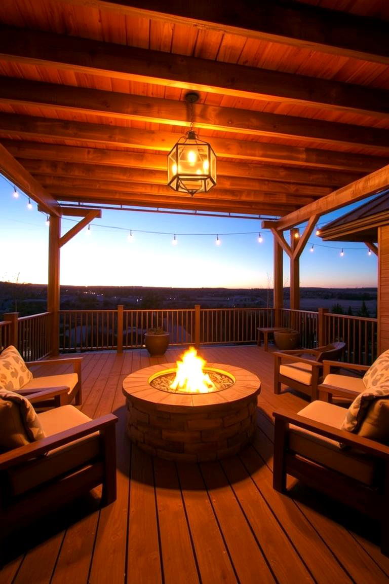 Fire Pit Deck - 24 Backyard Deck Ideas