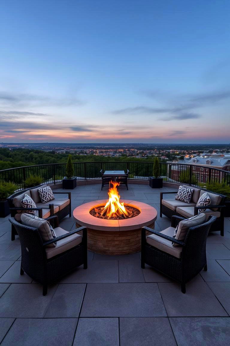 Fire Pit Feature - 24 Terrace Design Ideas