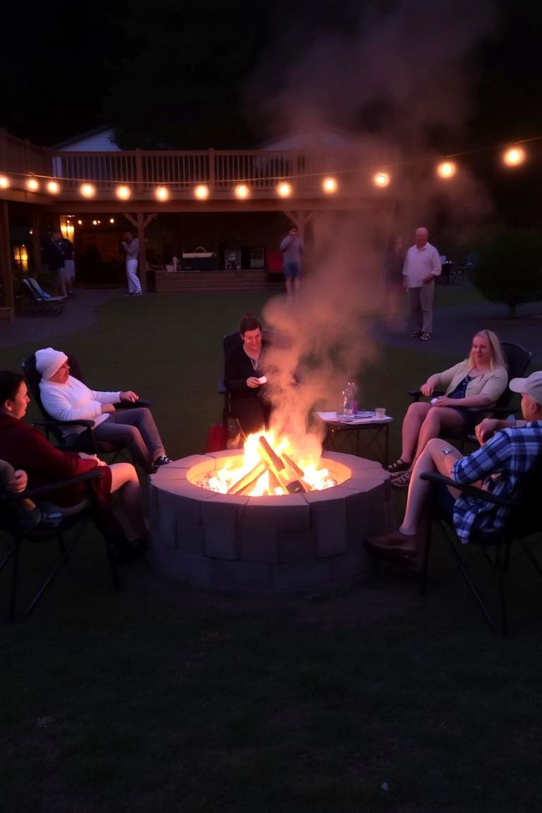 Fire Pit Gathering - 24 Backyard Birthday Party Ideas