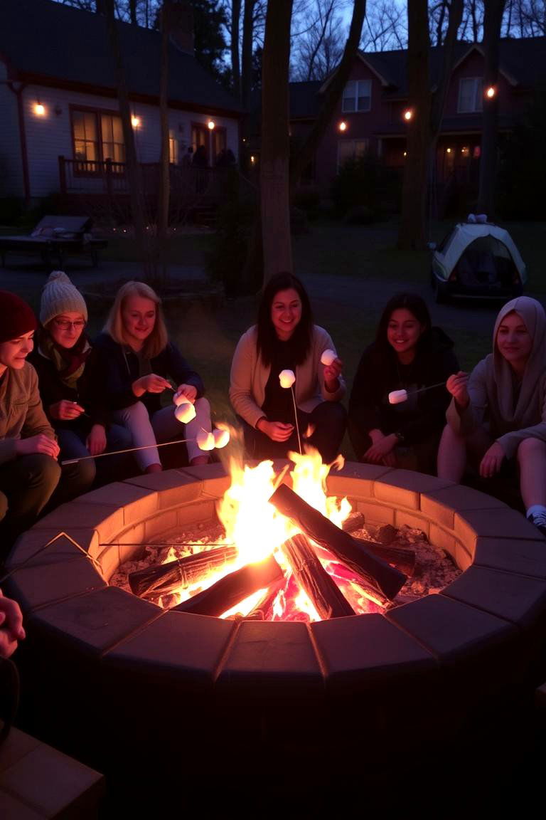 Fire Pit Gathering - 24 Backyard Entertainment Ideas