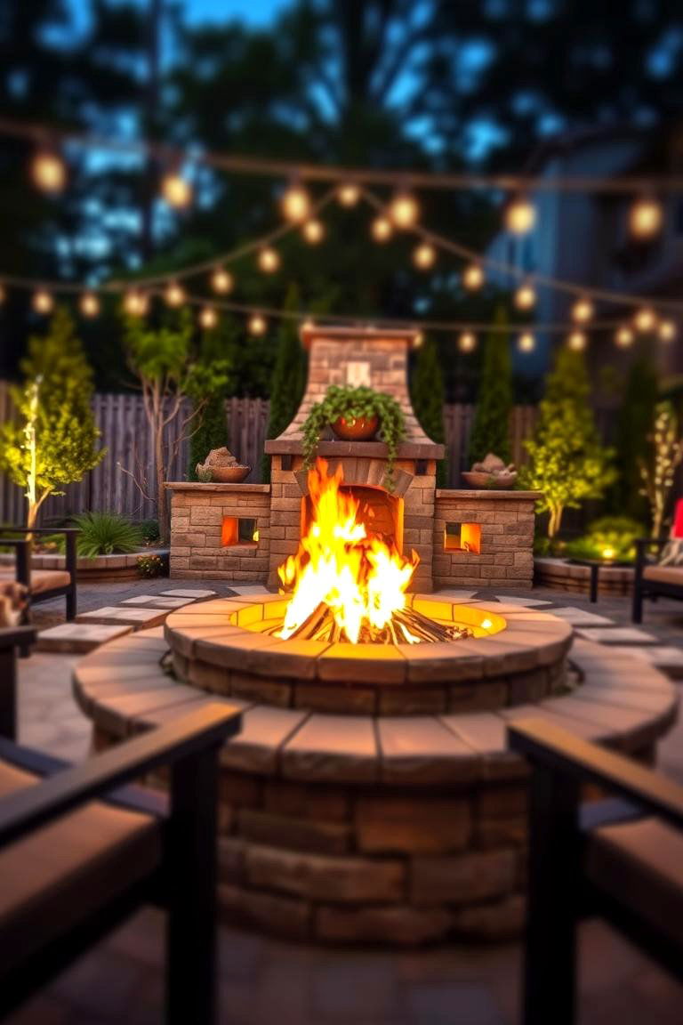 Fire Pit Lighting for Outdoor Spaces - 24 Fireplace Lighting Ideas