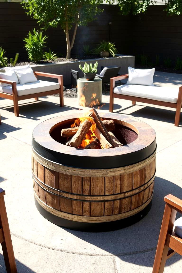 Fire Pit in a Barrel - 24 Fire Pit Ideas